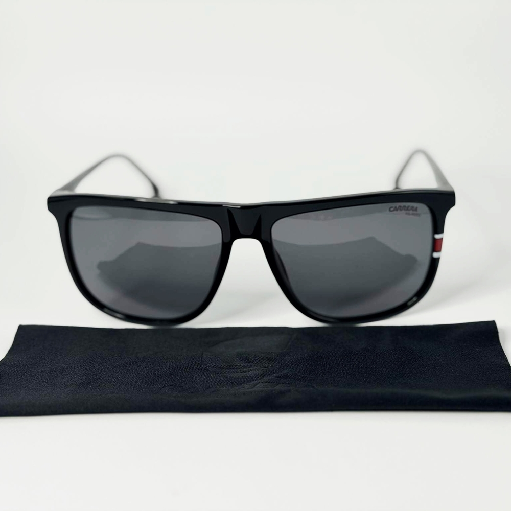 🕶️ Carrera Signature | Black Square Flat-Top Sunglasses - NEW - Picture 3 of 7